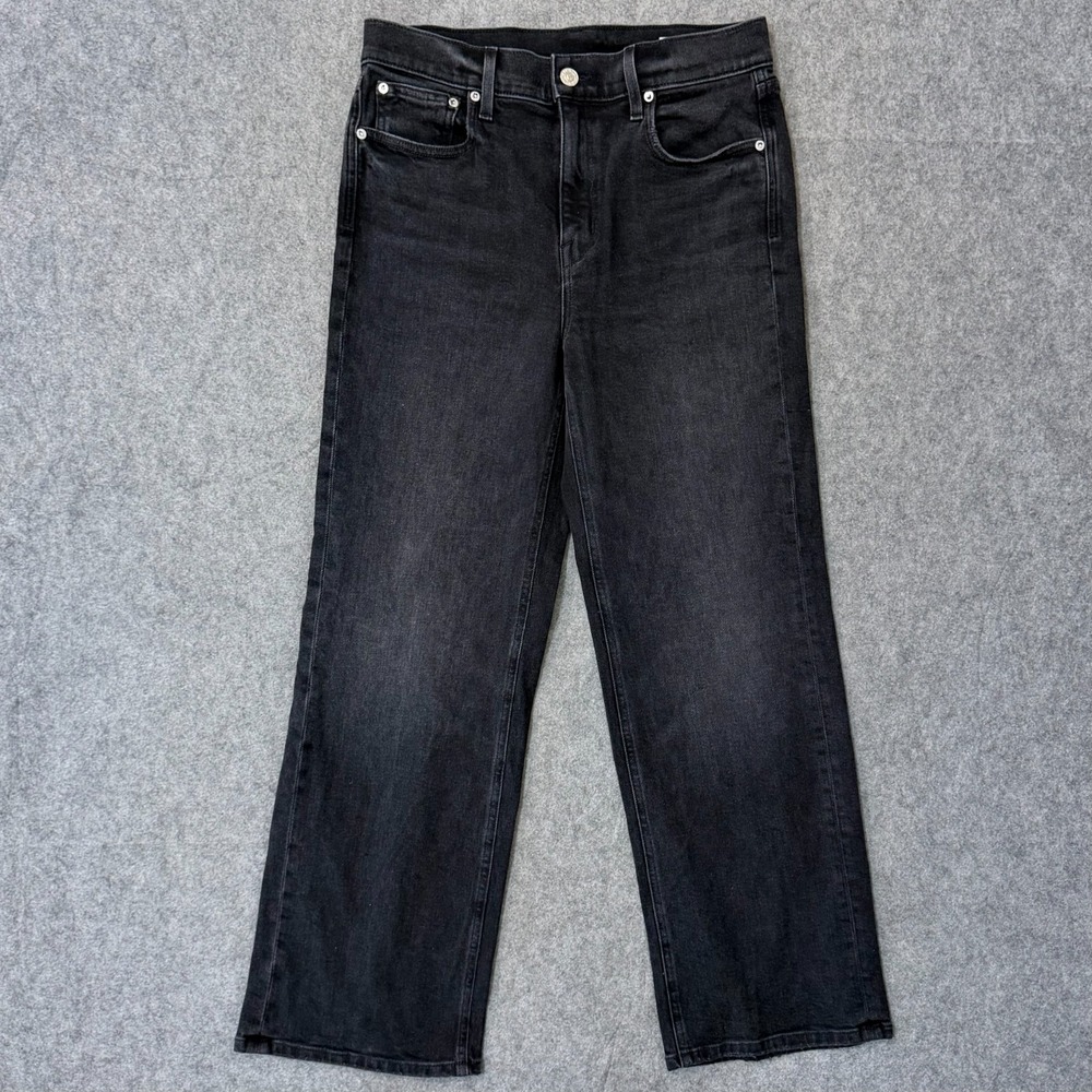 AYR Date Night Black Denim The Secret Sauce Wide Leg Jeans Women's Size 30S